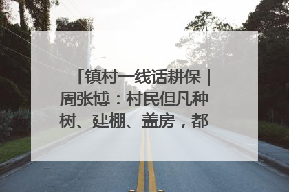 镇村一线话耕保｜周张博：村民但凡种树、建棚、盖房，都要向街道报批