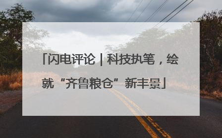 闪电评论｜科技执笔，绘就“齐鲁粮仓”新丰景