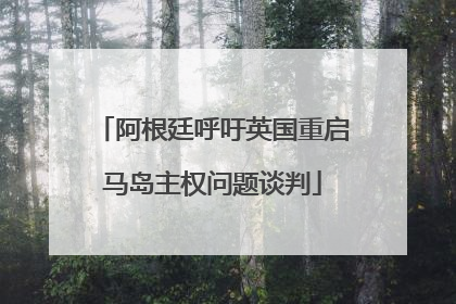 阿根廷呼吁英国重启马岛主权问题谈判