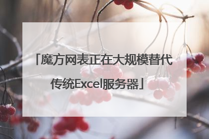 魔方网表正在大规模替代传统Excel服务器