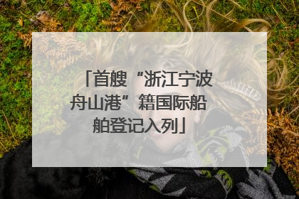 首艘“浙江宁波舟山港”籍国际船舶登记入列