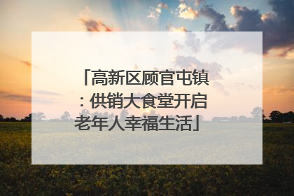 高新区顾官屯镇：供销大食堂开启老年人幸福生活
