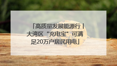 高质量发展能源行丨大湾区“充电宝”可满足20万户居民用电