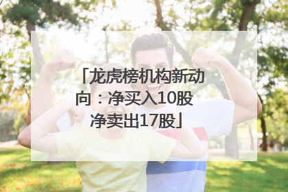 龙虎榜机构新动向：净买入10股 净卖出17股
