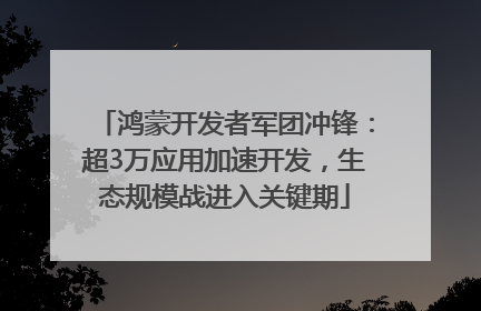 鸿蒙开发者军团冲锋：超3万应用加速开发，生态规模战进入关键期