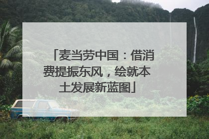 麦当劳中国：借消费提振东风，绘就本土发展新蓝图