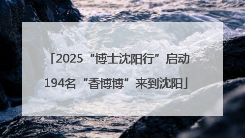 2025“博士沈阳行”启动 194名“香博博”来到沈阳
