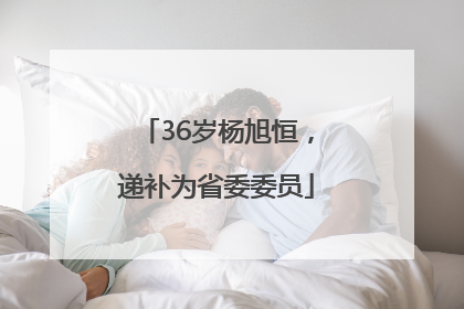 36岁杨旭恒，递补为省委委员