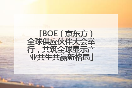 BOE（京东方）全球供应伙伴大会举行，共筑全球显示产业共生共赢新格局